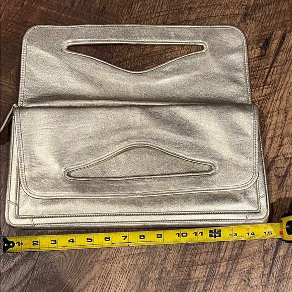 Halston Heritage Metallic Gold Wristlet